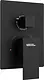 Global Standard Valencia GSS 3604 EBP Concealed Bath Mixer, 3 Outlets, Body and Trim with Handle and Diverter, Black - Image 1