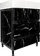 Uni Metal Uni 60 BLM Floor Vanity Unit, Marble Black, 60 cm, 2 Doors and Drawer - Image 1