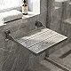 Pura Muse SS-MB-P20 Shower Chair, Matte Brown, 30 × 45 cm, Folding Stainless Steel HPL Compact with Fixing Set - Image 6