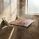 Pura Muse SS-MB-P20 Shower Chair, Matte Brown, 30 × 45 cm, Folding Stainless Steel HPL Compact with Fixing Set - Image 4