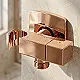 Lugano LG-CUB-120 В Angle Valve with Cover and Shower Holder, Ceramic Half-Turn Valve, Matte Black - Image 2