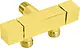 Moravia 2-Outlet Angle Valve with Cover T400, Gold - Image 1