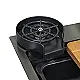 Smart Home Hans Korian KMS 750 BL Smart Kitchen Sink, Flat Edge, 46 × 75 cm, with All Accessories, Black - Image 8