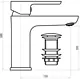 Lutz Icon 11030101 Basin Mixer, Chrome, Height 16 cm - Image 3