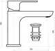 Lutz Marx 11032101 Basin Mixer, Black, Height 16 cm - Image 2