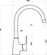 Schon E11030510 Single Hole Kitchen Mixer, Black - Image 2