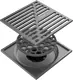 Gawad GX-0011000PRY Stainless Steel Square Drain Cover with Strainer and Non-Return Valve, 10 × 10 cm, Matte Grey - Image 2