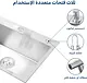 Alpha Handmade AL 5848 M8 Stainless Steel Kitchen Sink, Flat Edge, 58 × 48 cm, 0.8 mm Thickness, with Soap Pump and 3 inch Waste Set - Image 5