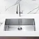 Alpha AL 7540 Stainless Steel Kitchen Sink, Flat Edge, 40.5 × 75.5 cm, 1 mm Thickness with 3 inch Waste Set - Image 1