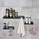 Banox Stainless Steel Shelf with Bottom Hook, 3 Pieces in 3 Different Sizes, Black (shc-02-01 S) - Image 1