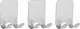 Alfa Stainless Steel 3-Hook Set (1 Shaver Holder + 2 Toothbrush Holders), Double-Face Adhesive Mounting - Image 2