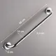 Alpha AL B60 Bathtub Grab Bar, Chrome, 60 cm, Stainless Steel 1.2 mm Thickness, 3.2 cm Pipe - Image 2