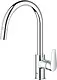 Grohe BauEdge 30536000 Pull-out Kitchen Mixer, 36 cm Height, Chrome - Image 1