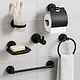 Infinity IN 140 B Bathroom Accessories Set, Black, 6 Pieces - Image 1