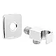 Moravia Concealed Shower Outlet with Holder and Square Plate, Chrome - Image 3