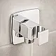 Moravia Concealed Shower Outlet with Holder and Square Plate, Chrome - Image 1