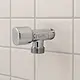 Flow Angle Valve FL 1011, Glossy Chrome, Full Turn, ½ × ½ inch - Image 1