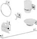 Infinity 150-C Accessories Set with Glass Soap Dish, Chrome - Image 2