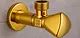Hawaii HY 5003 GO Angle Valve, Gold, Full Turn, 1/2 inch - Image 1