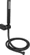 Alpha ACH 08 Round Shower Set, Black, 150 cm Thermal Hose with Holder and Fixing Set - Image 2