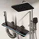 Piano Al Ammar B Shower Column with Mixer, 4 Outlets, LED Light and Screen, Glossy Grey × Black - Image 2