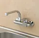 Pyramids Diamond DP 03 Wall-Mounted Kitchen Mixer, Chrome, 23 cm Upper Spout - Image 1