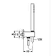 Grohe Euphoria Cube Concealed Shower Head Set, Chrome, 26405000, Square Wall Outlet with Holder, Shower Head and 125 cm Thermal Hose - Image 3