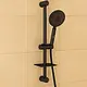Epomix Mega Carbon Shower Column, 5-Function Head, Black, Turkish Made - Image 1