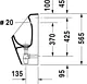 Duravit D-Code Urinal 082930, 29 × 30.5 cm, with Bidet Spray, Back Inlet, White - Image 3