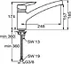 Eurostorm 7845 Swivel Spout Kitchen Mixer - Image 3