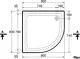 Ideal Standard Corner Shower Tray 90 × 90 cm, White - Image 3