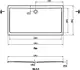 Ideal Standard Ultra Flat Shower Tray 170 × 70 × 4.7 cm, 9 cm Square Waste, White - Image 2