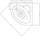 Marbella Circular Corner Bathtub 100 × 100 cm, White - Image 4