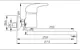 Sar Design Cura SD-1018-Cp Single Lever Wall-Mounted Kitchen Mixer, Chrome - Image 3