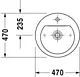 Duravit New Darling Countertop Basin 47 cm with Fixing Set, White - Image 3