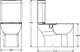 طقم حمام روزيتا مرحاض كامل بالخزان والسديلى العادى و حوض 55 سم بالعامود الطويل اللون برجامون من سانى بيور - صورة 7