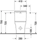 Duravit P3 Comfort Back-to-Wall Toilet 216749 with Shower, Soft-Close Seat & Cover, Cistern with Fittings and Fixing Set, White - Image 4