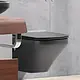 Duravit DuraStyle 2542498975 Wall-Hung Toilet with Soft-Close Toilet Seat & Cover, Matte Black - Image 1