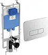 Ideal Standard ProSys R014367 Full Frame Concealed Cistern, 9 cm Thickness, with Oleas M3 Chrome Flush Plate R0123AA - Image 1