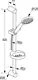 Kludi RAK Mixer Set & Shower Column (Passion Basin Mixer RAK13000, Polaris Kitchen Mixer RAK10050, Passion Bath & Shower Mixer RAK13102, Shower Column RAK42005), Chrome - Image 9