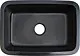 High Stone 306 Granite Kitchen Sink, Outer 68 × 41 cm, Inner 61 × 39 cm, Depth 19 cm, without Mixer Hole, with 3 inch Waste, Black Stress - Image 1