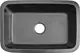 High Stone 306 Granite Kitchen Sink, Outer 68 × 41 cm, Inner 61 × 39 cm, Depth 19 cm, without Mixer Hole, with 3 inch Waste, Matte Black - Image 1