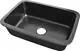 High Stone 306 Granite Kitchen Sink, Outer 68 × 41 cm, Inner 61 × 39 cm, Depth 19 cm, without Mixer Hole, with 3 inch Waste, Matte Black - Image 2