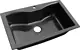 High Stone 309 Granite Kitchen Sink, Outer 85 × 50 cm, Inner 73 × 41 cm, Depth 20 cm, with Mixer Hole and 3 inch Waste — Matte Black - Image 2