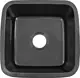 Hi Stone HI 301 B Granite Kitchen Sink, Black Stress, 45 × 45 cm, Depth 19 cm with 3 inch Drainage Set - Image 1