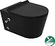 Sanipure Titan 25424975 Wall-Hung Toilet with Internal Bidet Spray, Soft-Close Toilet Seat & Cover and Fixing Set, 40 × 54 cm, Black - Image 2