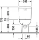 Duravit D-Code Floor-Standing Toilet with Cistern, Shower, Soft-Close Toilet Seat & Cover and Fixing Set, Pergamon - Image 4