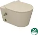 Sanipure Titan 25424975 Wall-Hung Toilet with Internal Bidet Spray, Soft-Close Toilet Seat & Cover and Fixing Set, 40 × 54 cm, Pergamon - Image 2