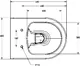 Sanipure Titan 25424975 Wall-Hung Toilet with Internal Bidet Spray, Soft-Close Toilet Seat & Cover and Fixing Set, 40 × 54 cm, Pergamon - Image 3