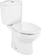 Roca Victoria Floor-Standing Toilet, Horizontal Outlet with Shower, Cistern and Standard Toilet Seat & Cover, White - Image 1